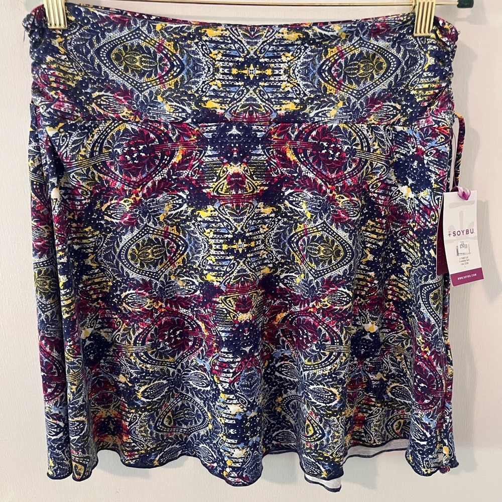 NWT Soybu Eden Serendipity Printed Flex Stretch Skirt UPF 50 Size Large